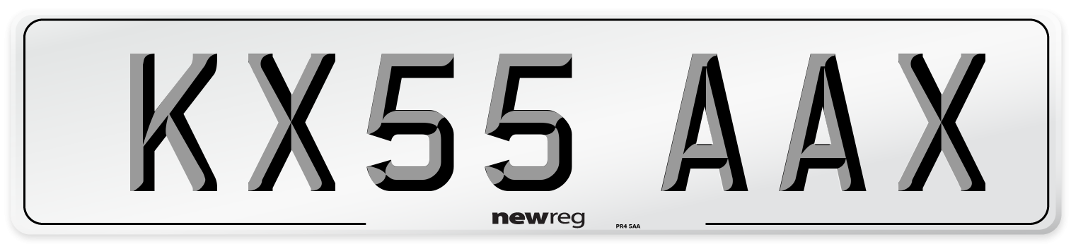 KX55 AAX Number Plate from New Reg